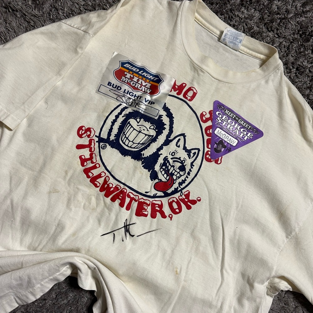 SIGNED Vintage Tim McGraw & George Straight Concert Shirt